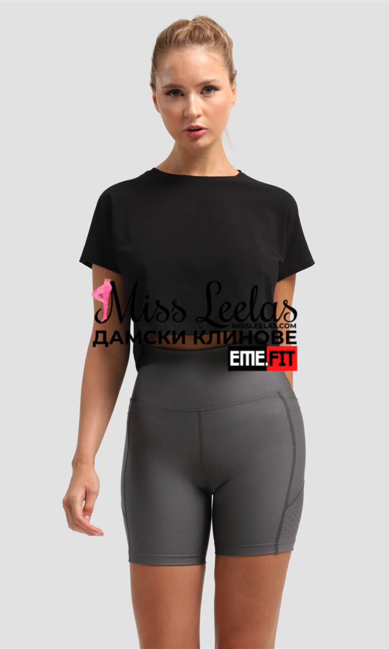 OVERSIZE къса тениска Black