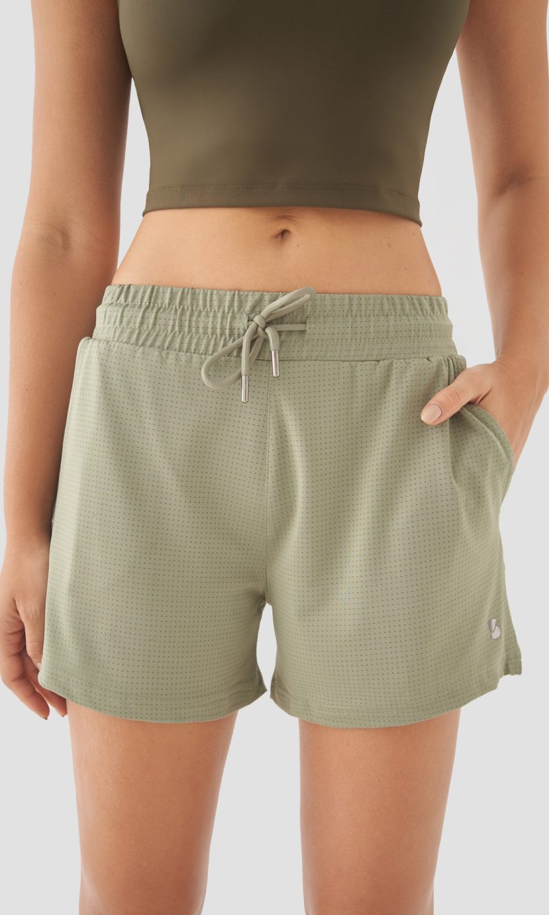 Дамски къси мрежести шорти SISI LIGHT GREEN