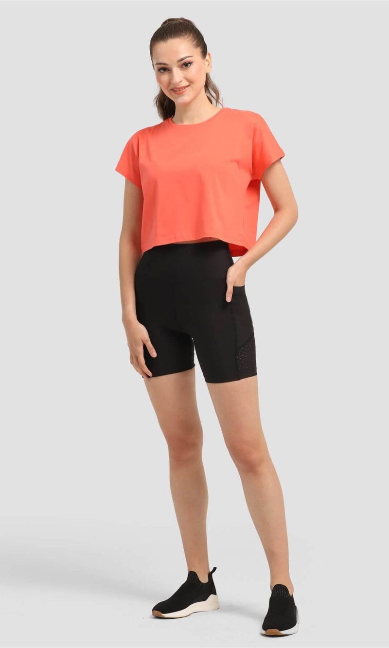 OVERSIZE къса тениска Vermilion