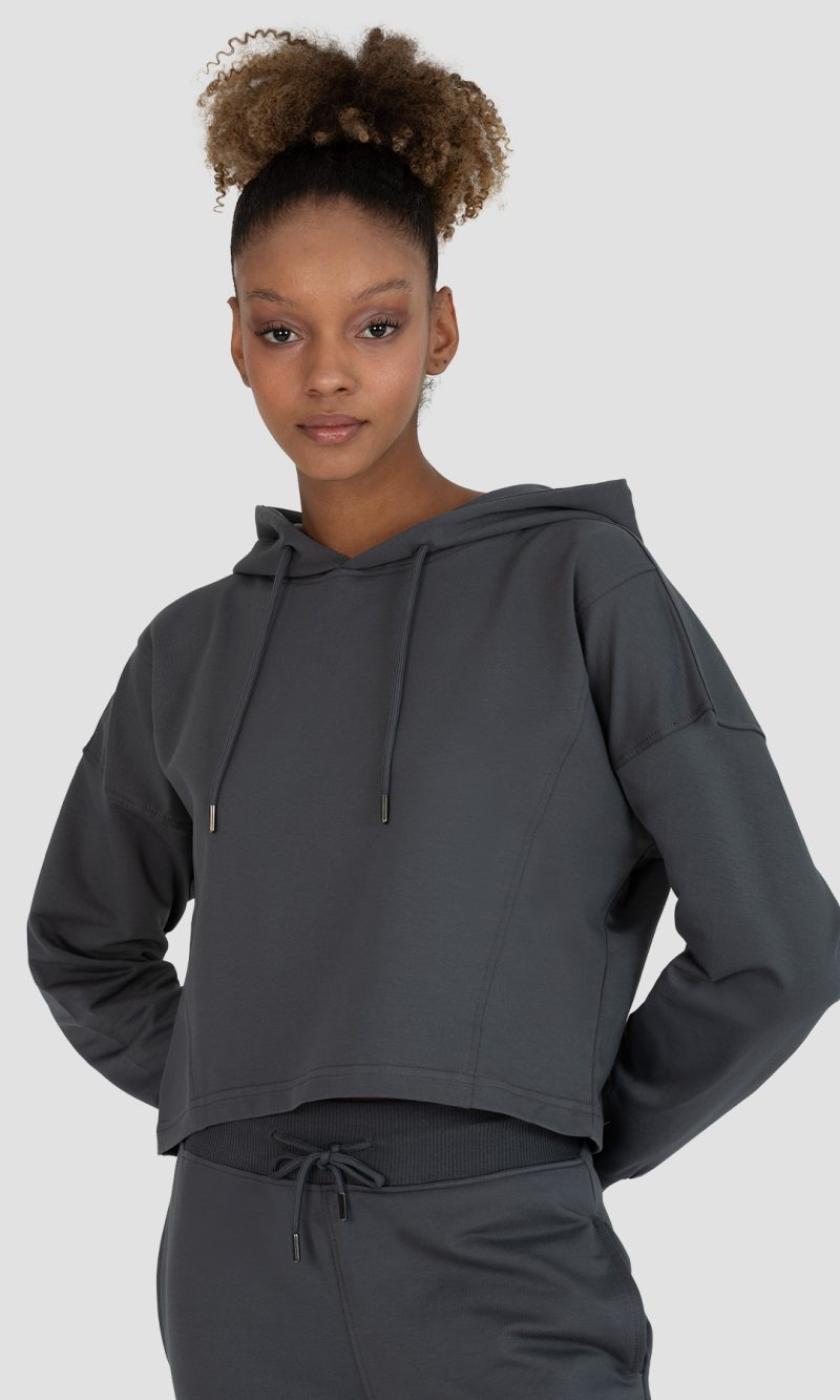 Премиум OVERSIZE кроп худи INES D. GREY