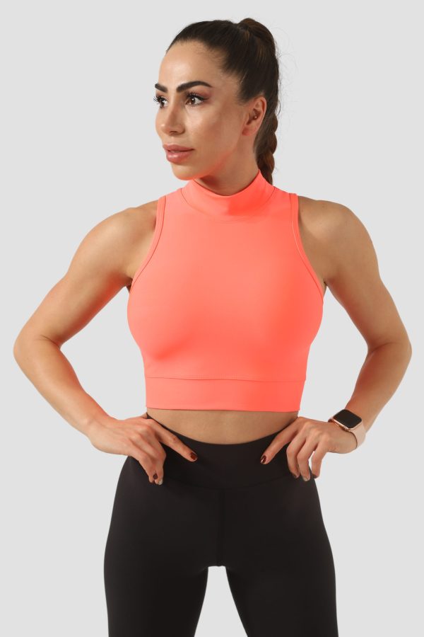 Спортно бюстие High neck Neon pink